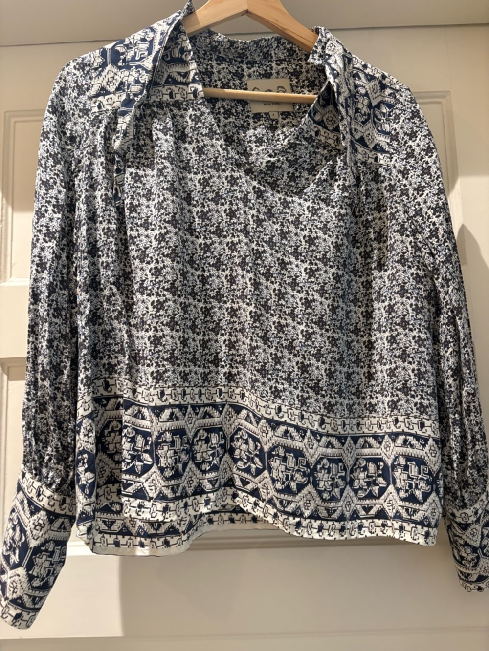Sea New York Navy Tie Blouse